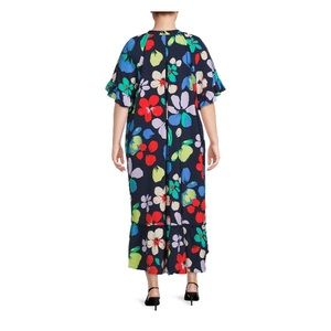 Terra & Sky Women’s Plus Size Tiered Dress with Ruffle Sleeves Size 3x NWT